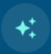Blue circular icon with star-shaped designs on a dark blue background